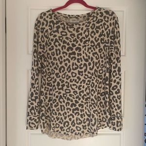 Cheetah print Long Sleeve Shirt/Top Size M